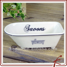 min bathtub shape ceramic bathroom soap holder